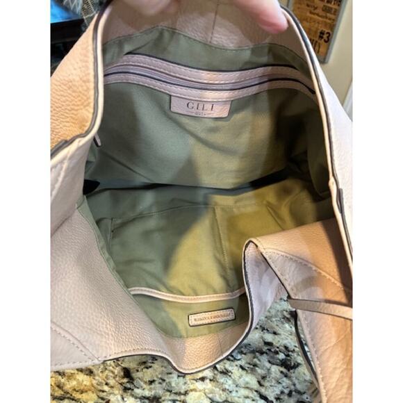 G.I.L.I. Classic Pebble Leather Hobo Verona TUSCAN ROSE Hobo Bag - Picture 8 of 12